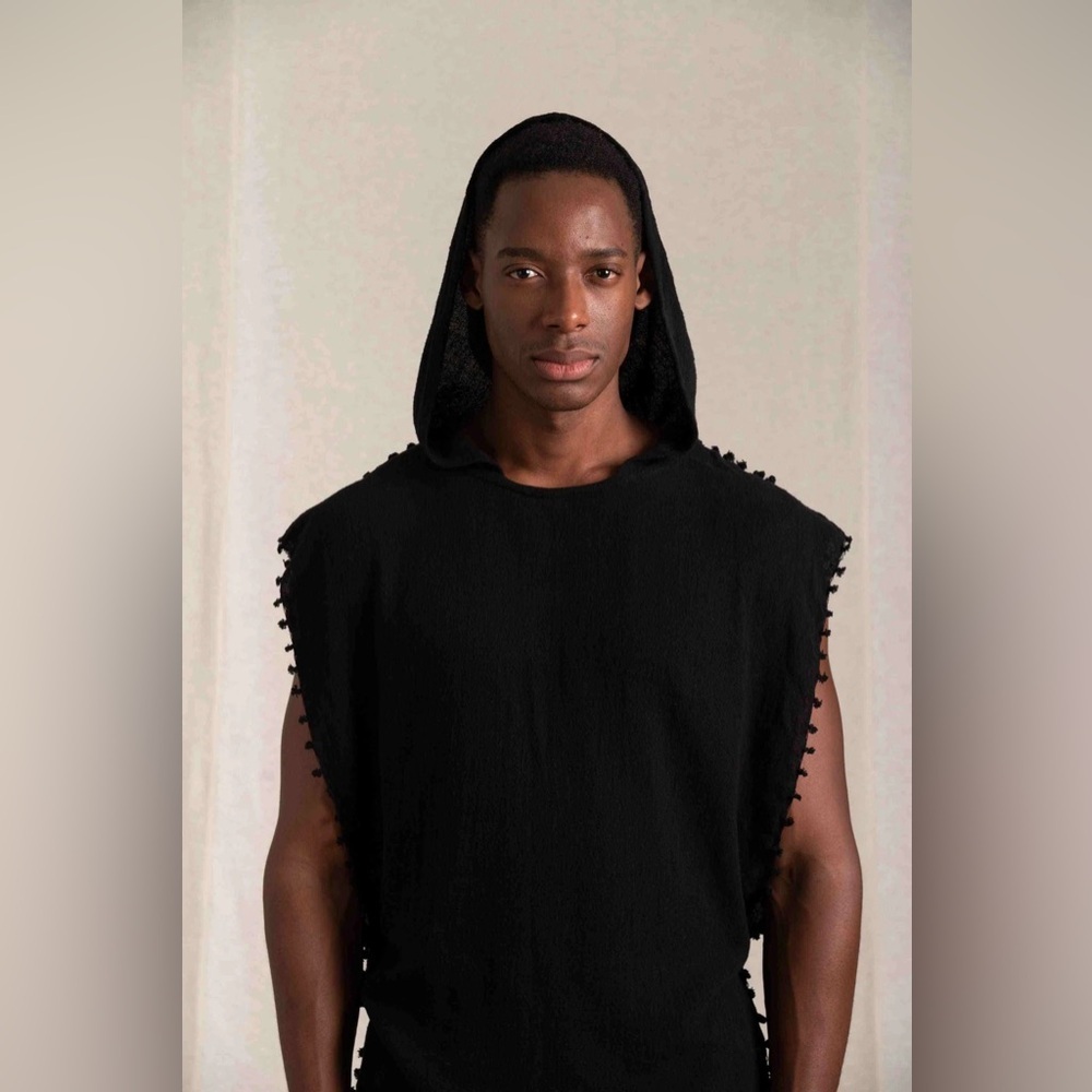 CARAVANA HADES SHIRT - BLACK Ntuchi Artisanal Cotton Gauze | OS - Picture 4 of 17